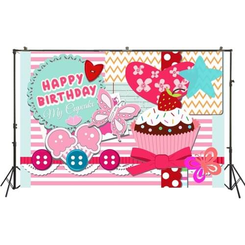 HUAYI Photography Backdrop Birthday Party Desserts Cake Table Decor Photo Background Princess Girls Baby Shower BackdropW-3366