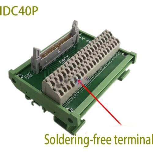 IDC40P to terminal IDC Male 2.54mm Screw-Free Terminal Block Breakout PLC Relay Terminals Adapter Connector 40pin