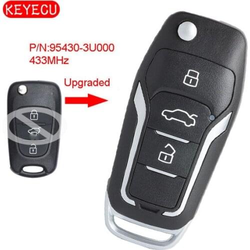 Keyecu Upgraded Remote Control Fob 3 Button 433MHz ID46 Chip for KIA Sportage 2010-2014 P/N: 95430-3U000 Car Key