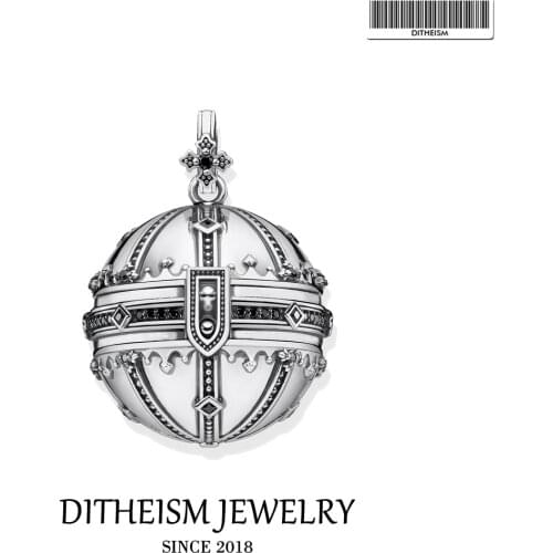 Pendant Royalty Orb Openable 925 Sterling Silver Fit Necklace 2021 Summer Brand New Vintage Jewelry Europe Bijoux For Men Women