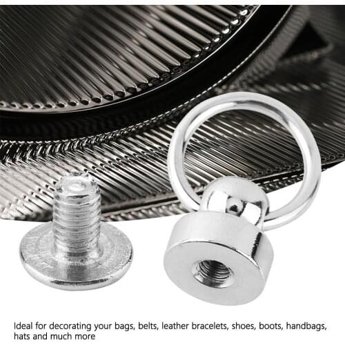 10pcs Brass Rivet Studs Screw Back Round Ring Leathercraft Parts Screw Rivet Craft Accessary