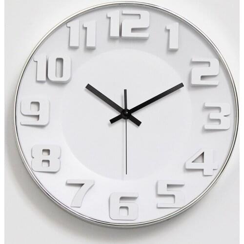 Macaron Abstract Wall Clock Digital Luxury Plastic Silent Wall Clock Modern Design Living Room Zegar Home Decor Clocks OO50WC