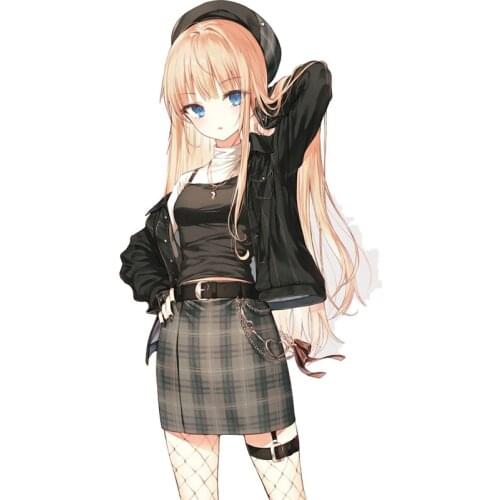 Three Ratels C483 Fashion trend leisure series girls Anime girl car windshield sticker road bike decal wall sticker decals