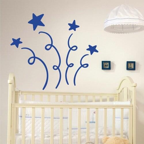 Stars Pattern Wall Decal Kids Nursery Rooms Wall Vinyl Stickers For Baby Girls Boys Room Interior Modern Decor Art Mural DIYSY40