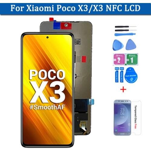 6.67 inches Screen For Xiaomi POCO X3 Display Touch Screen Digitizer For POCO X3 NFC LCD Replacement Parts M2007J20CG Display