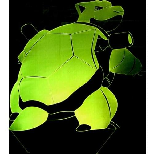 Pocket Elf Jeni Turtle 3d Lamp Remote Touch switch 7 color change 3d Nightlight Novelty Luminaria Led Usb 3d Light Fixtures