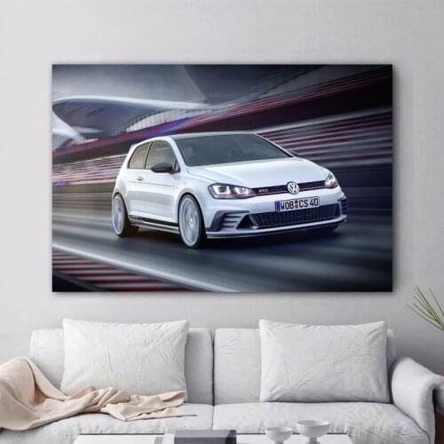Golf GTI Clubsport Racing Sport Cars Posters Canvas Printed Wall Art For Home Decor Room Decorations