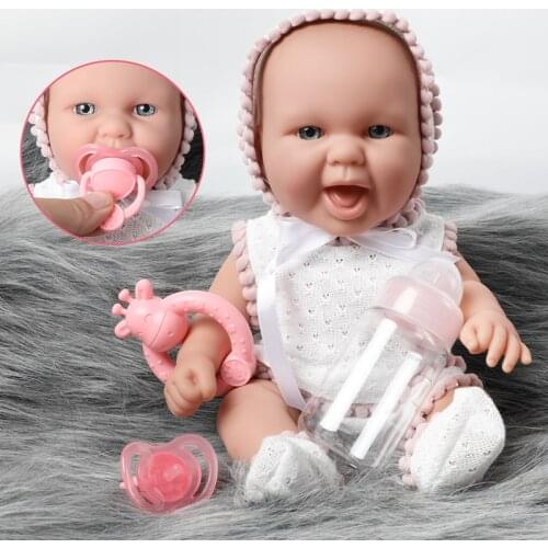 12 inch DIY lifelike bebe reborn doll waterproof education Baby suit lovely toys 30cm Simulation soft Silicone newborn dolls