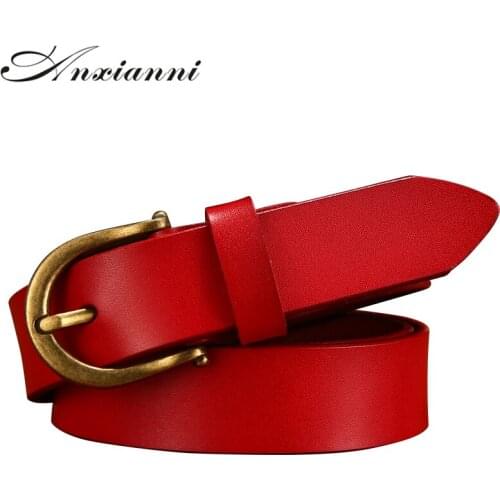 New D-shaped buckle retro ladies belt, fashionable jeans belt, ladies casual belt retro belt, fashionable ladies leather belt