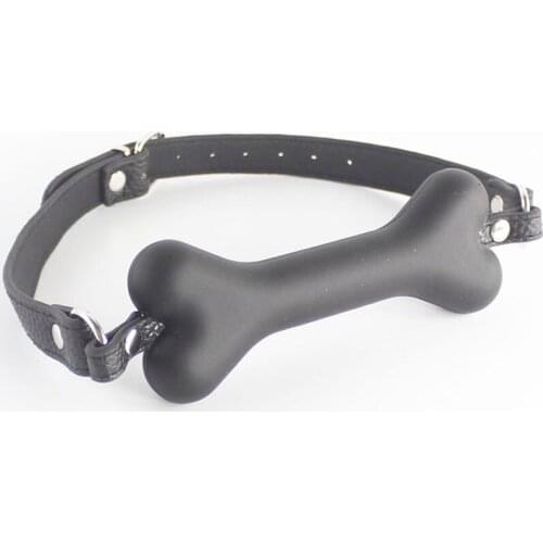 Dog Bone Gag Leather Bondage Belt Blowjob Silicone Mouth Gag Sex Toys For Couples Adult Games Bdsm Acessorios Slave Fetish