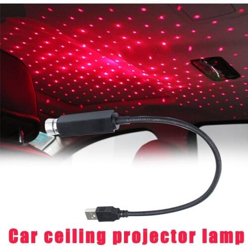 LED Car ceiling projector lamp Star Night Lights Interior Ambient Atmosphere Galaxy Lamp Decoration Light USB Plug
