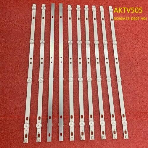 50pcs/lot LED Backlight bar for AKAI AKTV505 TI4910DLEDDS C50ANSMT-4K DS50M73-DS07-V01 DSBL-WG 2W2006-DS50M7301-01