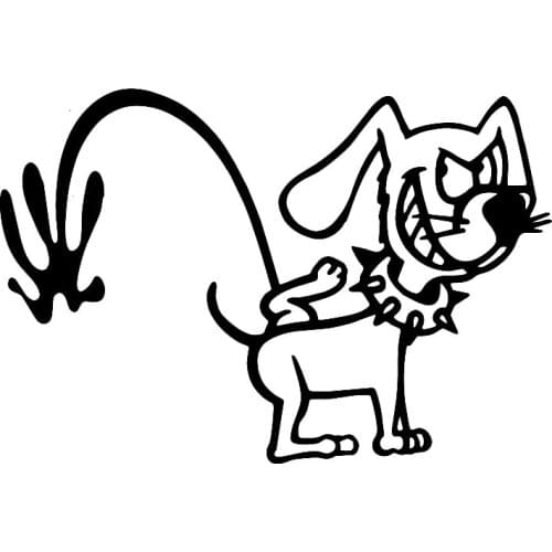 15.2*10.3CM Pissing Peeing Dog Funny Animal Vinyl Decals The Whole Body Decoration Car Sticker C8-1525