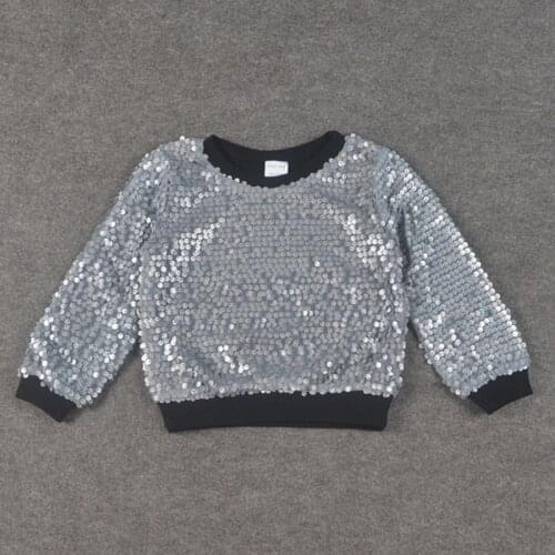 High Quality Kids Baby Girls Sequin Long Sleeve Tops Coat Children Spring Autumn Clothing For Toddler Outerwear