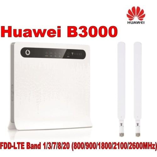 Huawei vodafone B3000 4G WIFI Router unlocked 4G 150Mbps LTE CPE wireless gateway plus 2pcs antenna