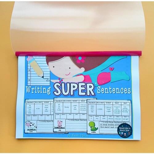 51 Pages Writing Super Sentences 1st grade children learning Exercise Paper Preschool English Homework Workbook for Kids