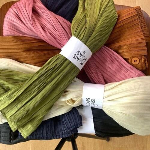 High Quality Women Solid Pleats Pants Summer Casual Elastic Waist Straight Pants Fashion Office Work Women Ankle-Length Trousers