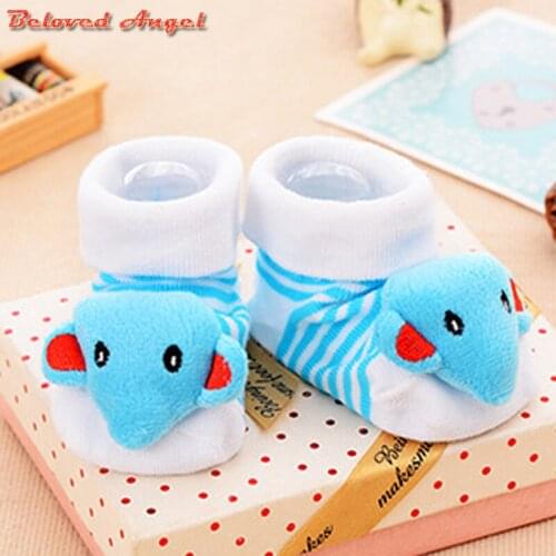 1 Pair Baby Boy Girl Anti-Slip Socks Soft Cotton Infant Socks Cute Cartoon 3D Pattern Kids Socks For Newborn Baby 0-18 Month