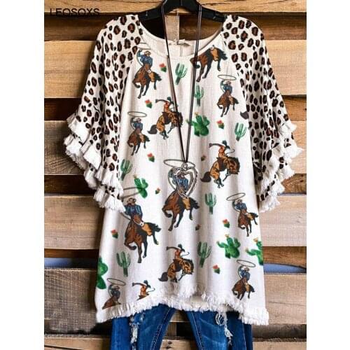 2021 Summer Clothes For Womens Round Neck Short Sleeve Printing Temperament Commuter Loose Sleeve Cotton T-shirt