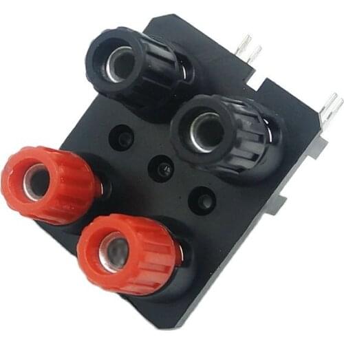 10pcs 4 position bend pin terminal for speaker amplifier speaker 4mm banana socket wiring panel