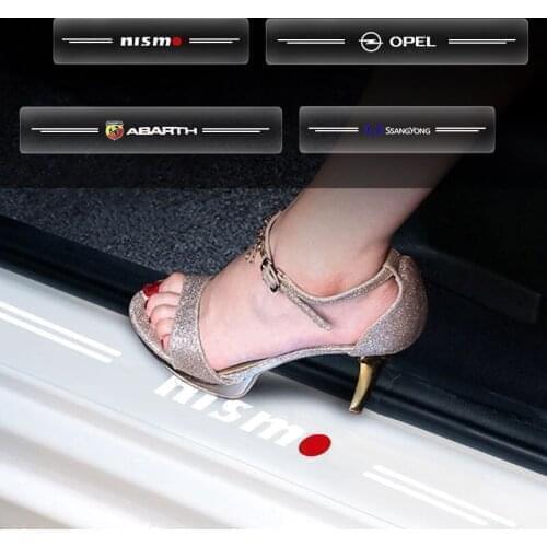 4pcs Car Transparent Threshold Pedal Protection Sticker For Audis A3 8P A4 B6 B7 B8 A5 A6 C5 C6 C7 Q5 Q7 A1 A2 TT Accessories