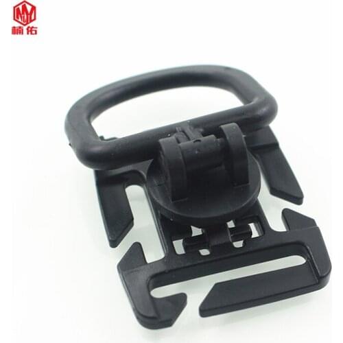 5PCS Black Khaki Suitable For 18~25MM Webbing Lock Carabiner Molle Strap System Rotatable Plastic Buckle