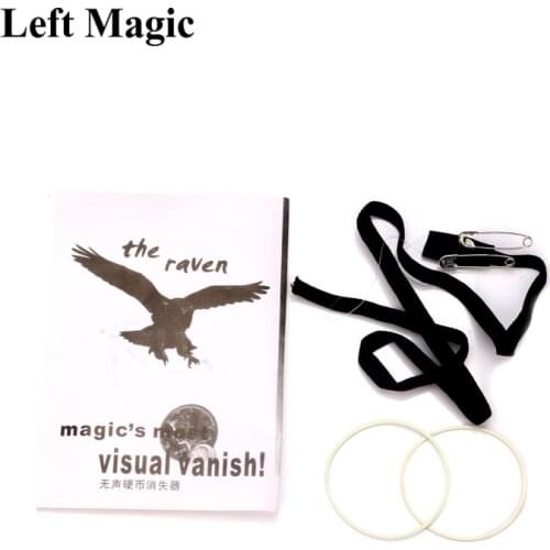 Silent Coin Visual Vanishes Magic Tricks The Raven Coin Magic Toys Props Close Up Stage Magic Props Gimmick Toys Accessories