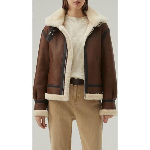 Denny&Dora Women's Sheepskin Coats With A Hood China
