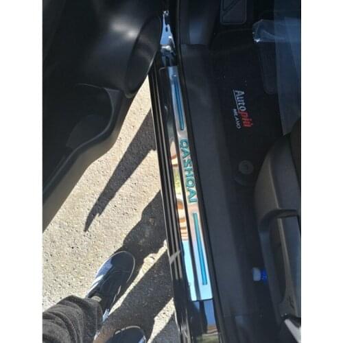 For Nissan Qashqai j11 2018 2017 Door Sill Scuff Plate Welcome Pedal Protection Stainless Steel Car Styling Accessories 4pcs