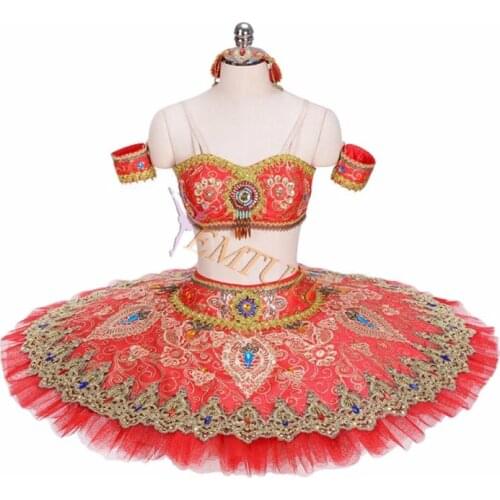 Adult two pieces red professional Ballet Tutu Glissade tutu Arabicl performance tutus women Le Corsaire balle stage costume