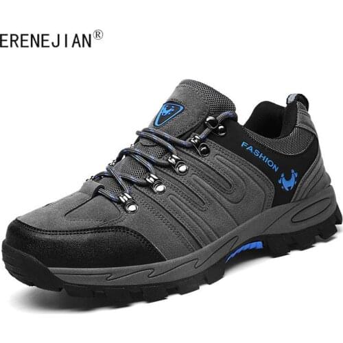 ERENEJIAN 2021 Mens Outdoor Hiking Climbing Shoes Fashion Breathable Outventure Sneakers Non Slip Footwear For Male
