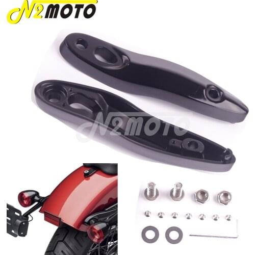 Motorcycle Rear Turn Signal Indicator Relocation Bracket Kit for Harley Softail Street Fat Bob FLFB FLSL FXBB FXBR FXLR 2018-Up