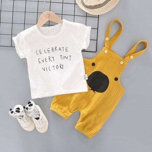 Toddler Baby Boy Girls Clothing Set Summer T-Shirt Cartoon Bear Pants Children Boys Clothes Shorts Suit for Kids Outfit