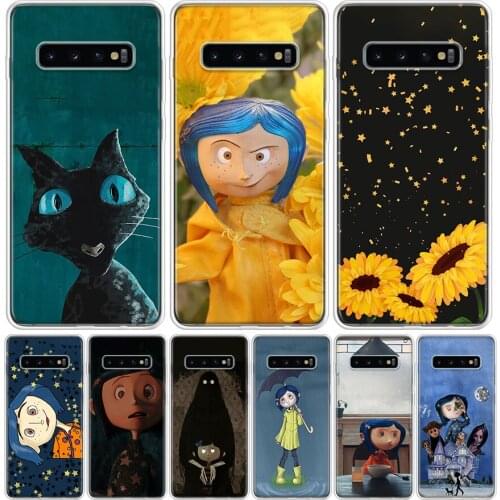 Cute Cartoon Coraline Phone Case for Samsung Galaxy S10 S20 Ultra Note 10 9 8 S9 S8 S7 J4 J6 J8 Plus Lite + Popular Cover Capa
