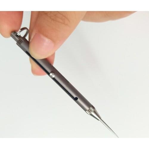 Spring Titanium Toothpick Holder EDC TC4 Titanium Toothpick Multifunction Fruit Fork Outdoor Tool Camping Tool