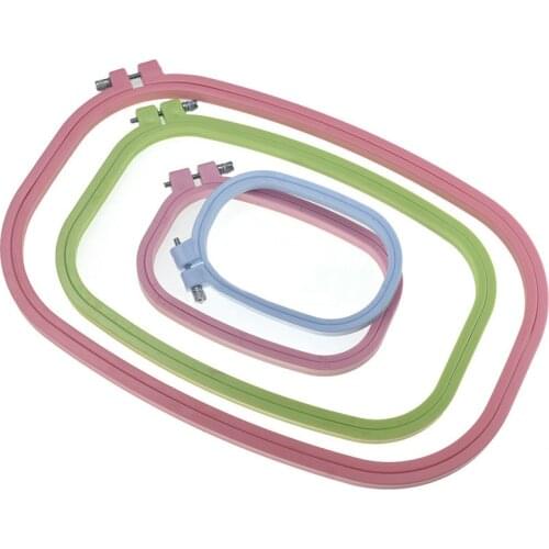 1Pcs Candy Color Embroidered Stretch Tool Random Color Cross-stitch Kit Ribbon Needlework Tools Adjustable Embroidery Hoops