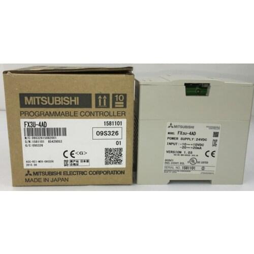 New FX3U-4AD FX3U-4DA FX3U-4AD-ADP FX3U-4DA-ADP FX3U-4AD-PT-ADP TC 3A ENET Expansion Module for Mitsubishi FX3U PLC