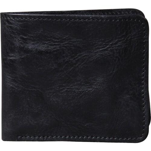 2021 Hot Genuine Leather Mens Wallet Vertical Male Wallet Distress Wallet Case Men Purse