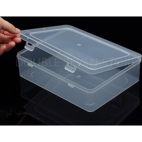 2pcs A5 Size Rectangle Flip Cover Plastic Storage Box PP Transparent Case Pack boxes DIY Making Part Material Accessories