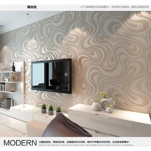 Q QIHANG Modern simple 3D Non-woven Wallpapers Living Room TV Background Wallpaper 0.7m*8.4m=5.88m2