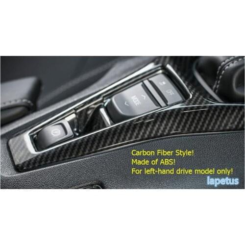 Lapetus Transmission Shift Gear Panel Frame Decoration Cover Trim For Chevrolet Camaro 2016 2017 2018 2019 2020 ABS Carbon Fiber