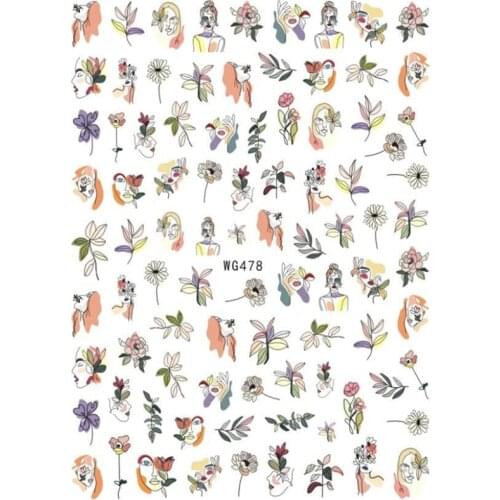 Fashion Nails Art Manicure Back Glue Decal Decorations Design Nail Sticker For Nails Tips Beauty