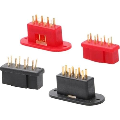 5Pairs Servo Connectors MPX 8 Pins Male Female Plugs Signal Wire 8 Core Connecting Parts for RC Hobby Model Airplane Drone Boat