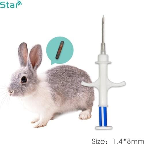 X 80pcs ISO11784 ICAR EM4305 Microchip 2.12*12mm Vet Rfid Syringe for Animals Id Tracking