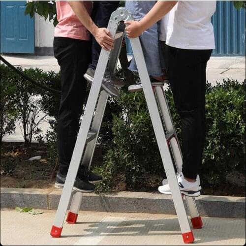 Folding Ladder Herringbone Ladder Vertical Ladder Dual Purpose Ladder Thickened Aluminum Alloy Telescopic Ladder Joint L