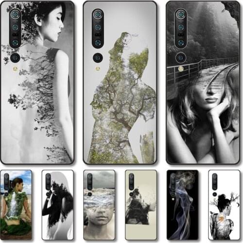 Sexy lady Phone Case For Xiaomi MI 11 10 9 5g Lite Ultra Pro Note S Black Shell Cover