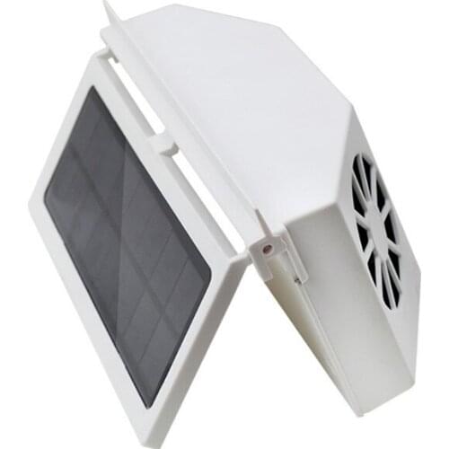 T3ED Solar/USB Dual Charging Car Ventilation Fan Easy to Install Vehicle Accessories