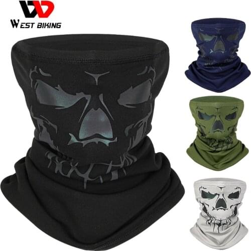 WEST BIKING Cycling Headwear Winter Men Anti-sweat Breathable Cycling Face Cover Running Bicycle Bandana Sports Scarf Headband