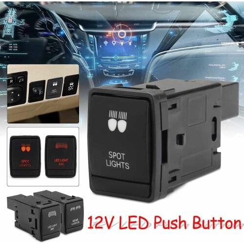 12V 3A LED Black Push Switch LED Light Excellent matching design Switch Accessories For Nissan Navara NP300 Pathfinder X-Trail