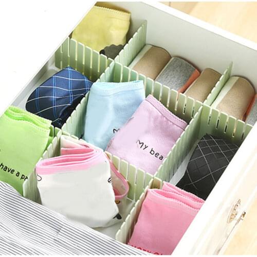 4Pcs DIY Drawer Dividers Adjustable Drawer Storage Organizer for Clutter Kitchen Cutlery Dresser Makeup Tools Socks ALI8